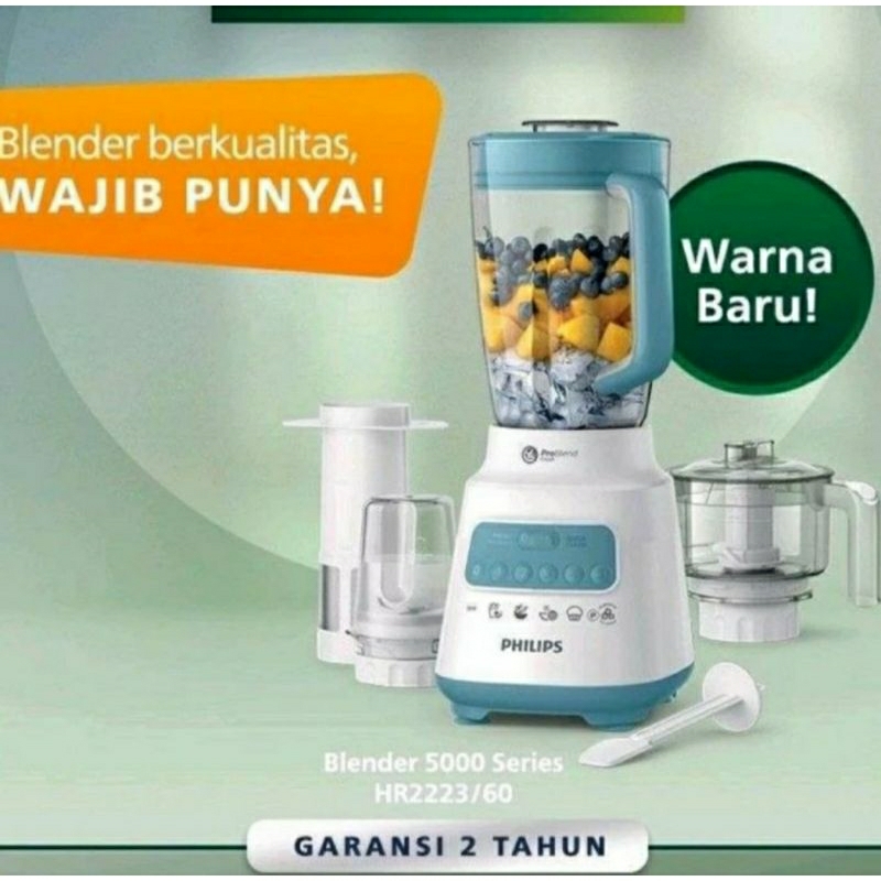 Blender PHILIPS HR2223 Blander Plastik 2L HR 2223/60 Motor Thermo Protector Sensor ProBlend 4 Pisau 