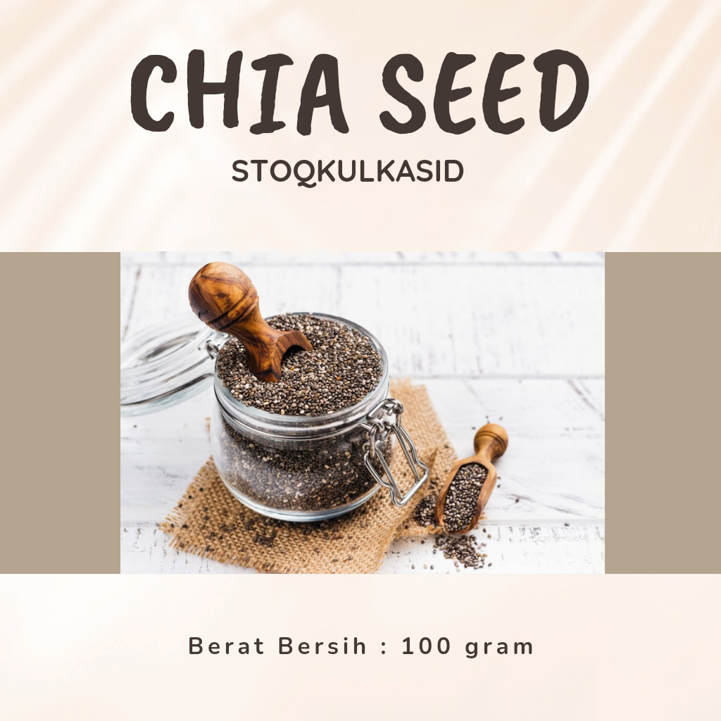 

Black Chia Seed Mexico Untuk Diet Detox Premium Quality/100 gram