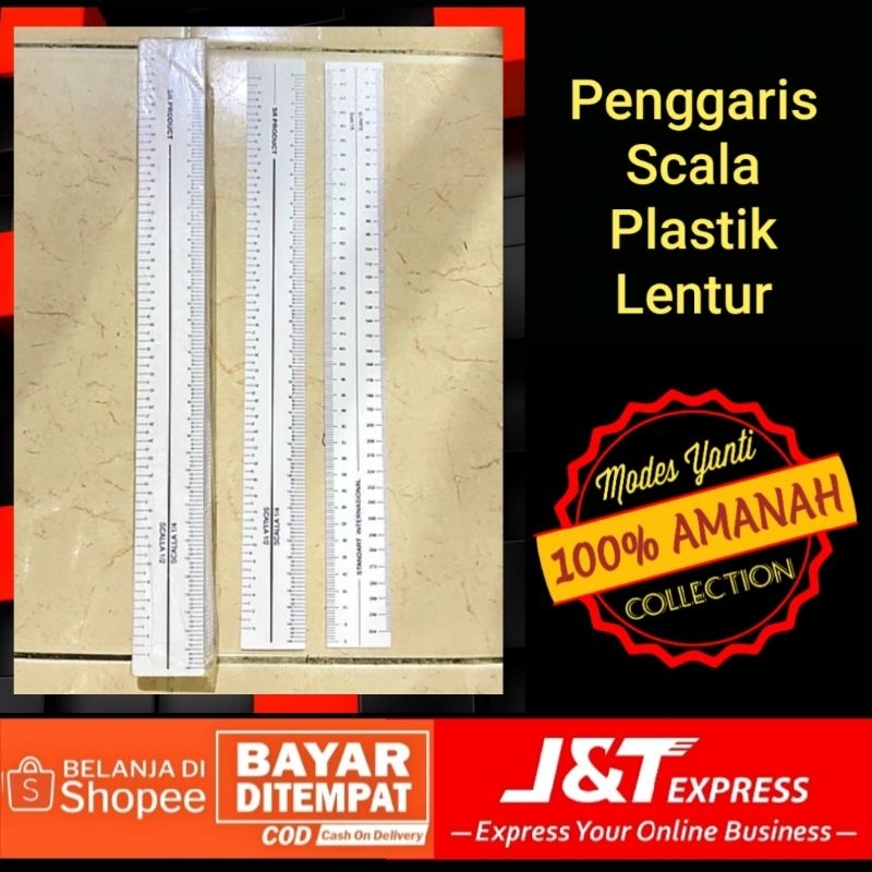 

Penggaris skala plastik lentur