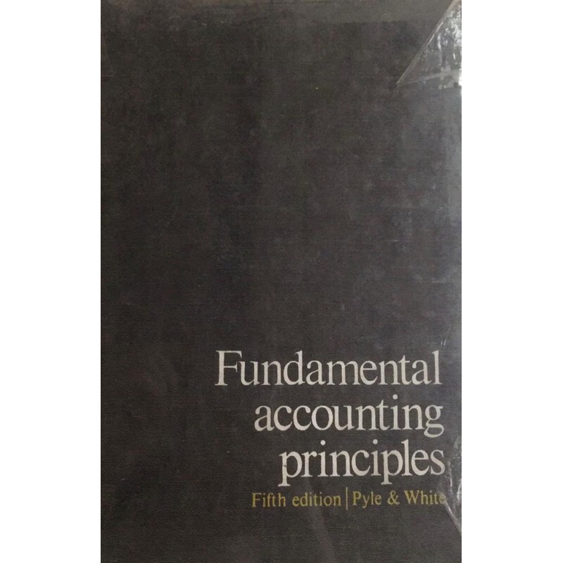 

Buku Fundamental Accounting Principles fifth edition by Pyle & White