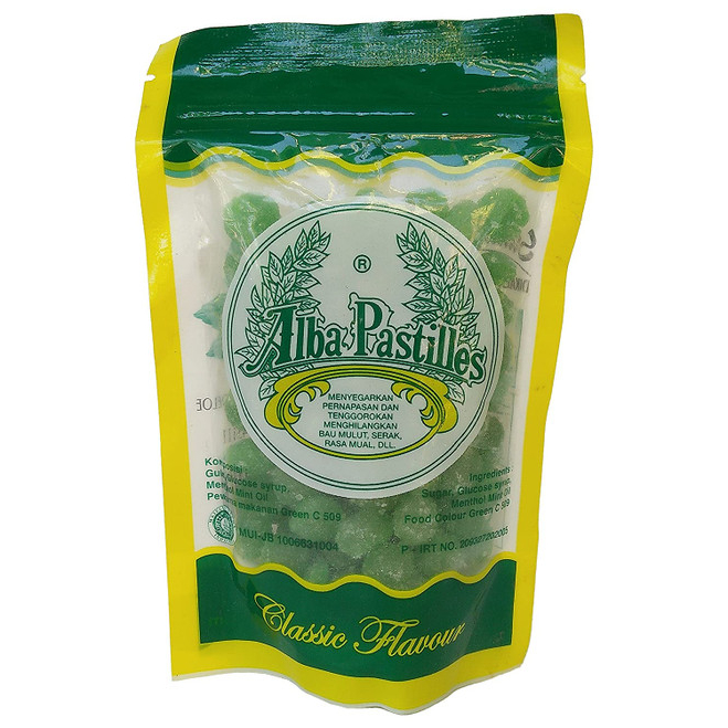

Permen alba pastilles 100 gr/ alba pastiles / permen mint /Permen Pelega Tenggorokkan