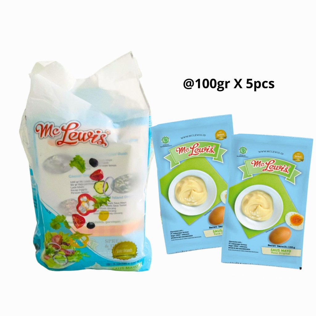 

Mayonaise Sachet @100grX5pcs / Mc Lewis Original Mayonnaise 100grX5pcs