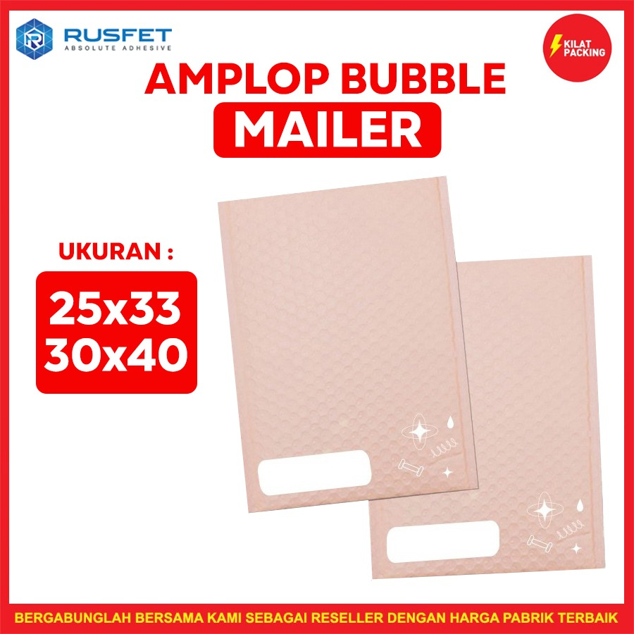 Bubble packing bubble mailer amplop bubble pink custom rusfet satuan