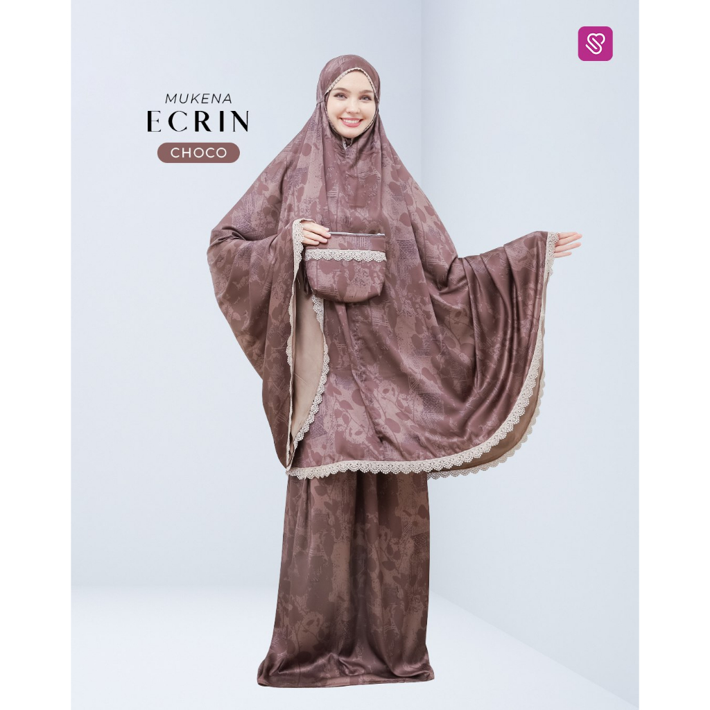 Mukena Dewasa Traveling Motif Premium Ukhti Munira Ecrin