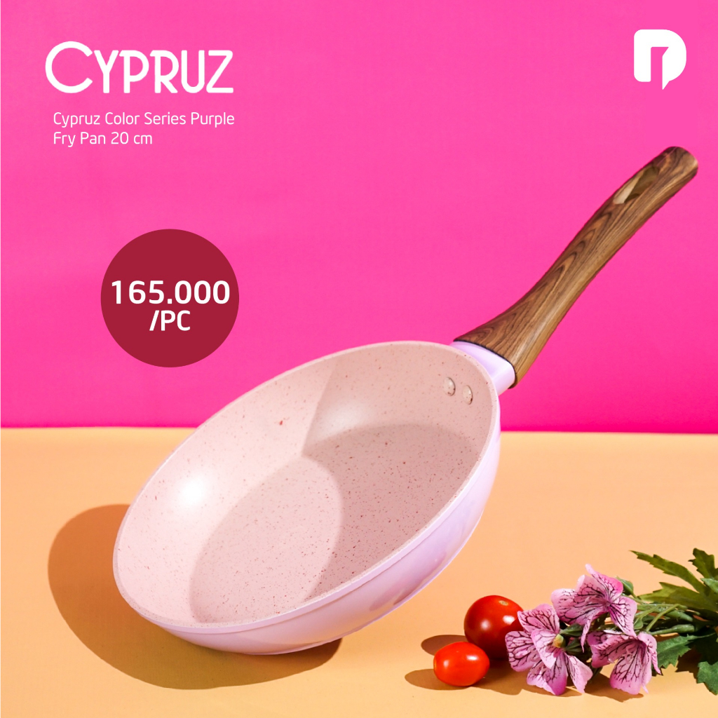 Cypruz Color Series Purple Fry Pan 20 Cm