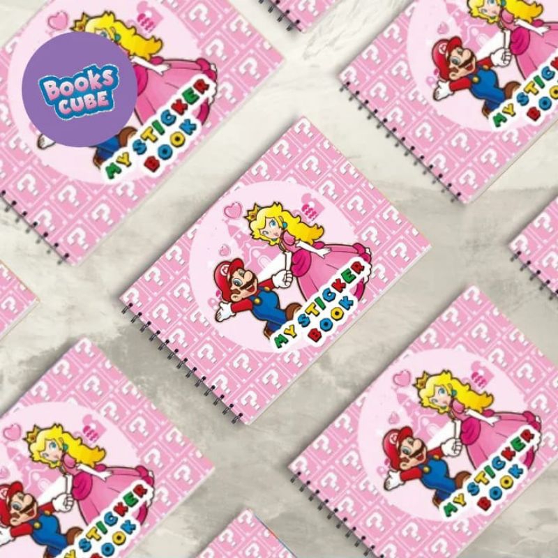 

BOOKSCUBE - Super Mario Bros Princess Peach My stickerbook Album Stiker