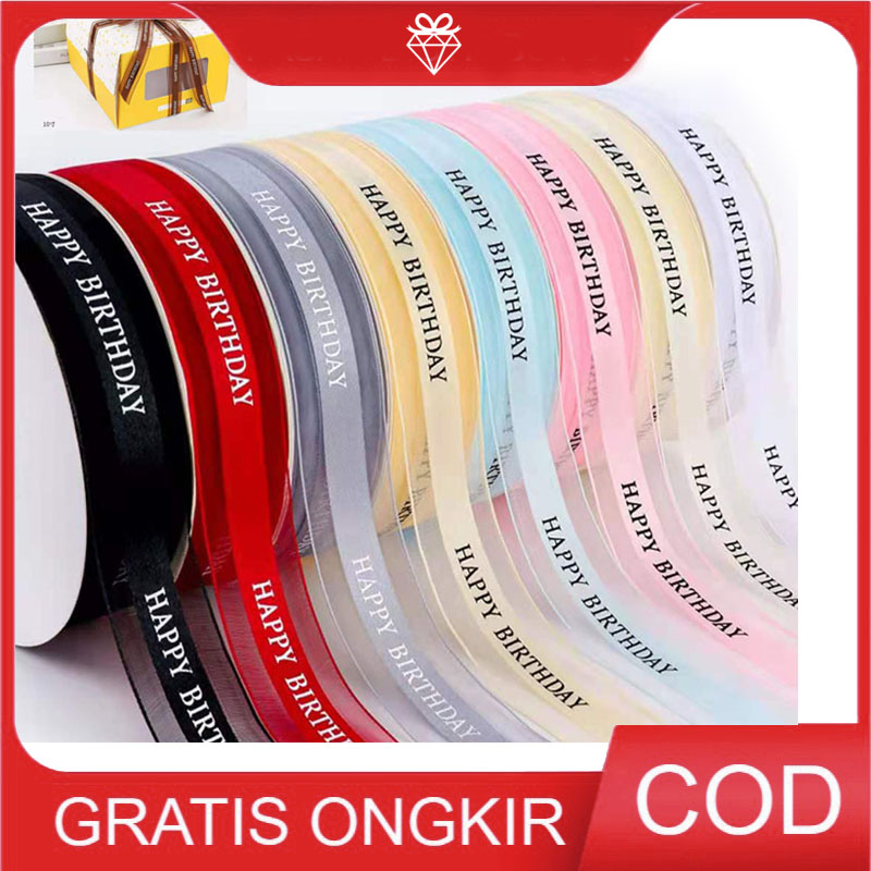 

Pita Lace 2,5cm BEST WISHES FOR YOU Ecer 1 METER - Pita Happy Birthday - Aksesoris Buket Bunga Bouquet Ribbon PS003 PS004