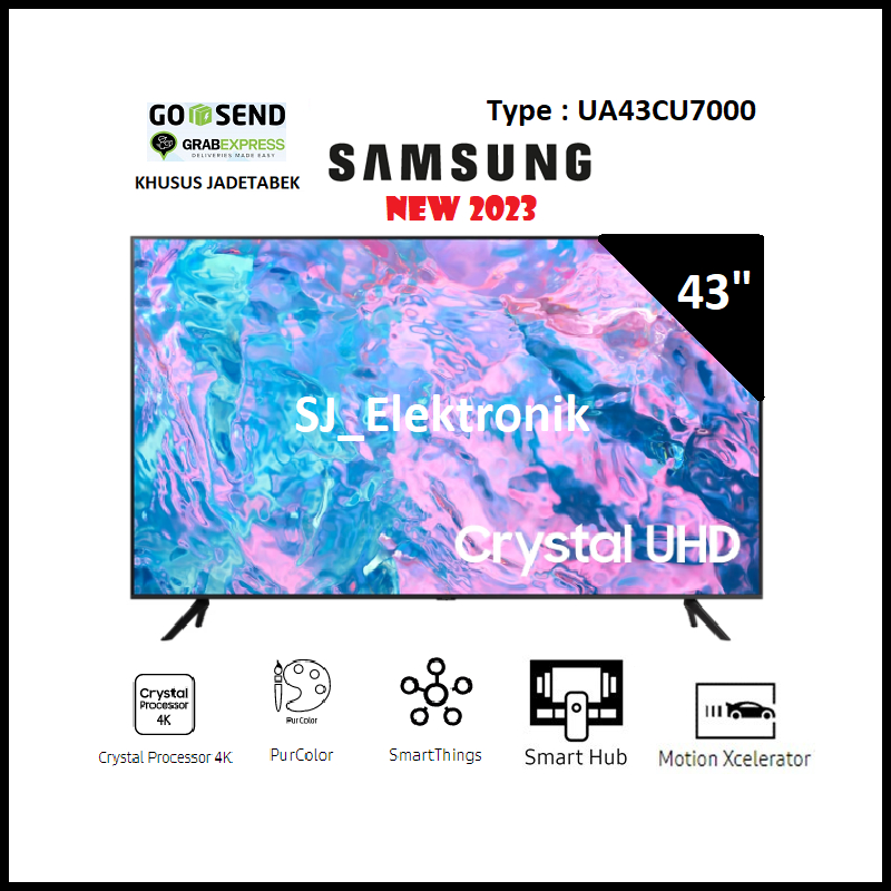 LED TV Samsung 43CU7000 - 43 Inch UA43CU7000 Smart TV Crystal UHD 4K