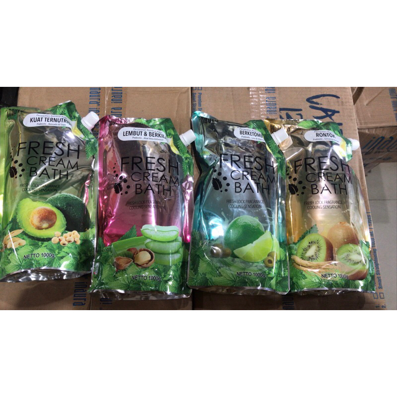 Inaura fresh creambath cooling sensation 1000 gram/ creambath buah / creambath refil 1kg