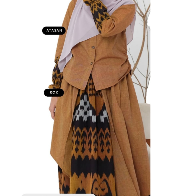 Zisheeri One Set Canting Dengan Bahan Full Tenun Yang Menambah Kesan Cantik dan Elegan