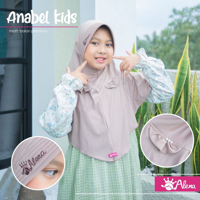 ANABELA • Hijab/Kerudung AnakTanggung ORI ALENA | Jilbab Bergo Jersey 5-10 thn