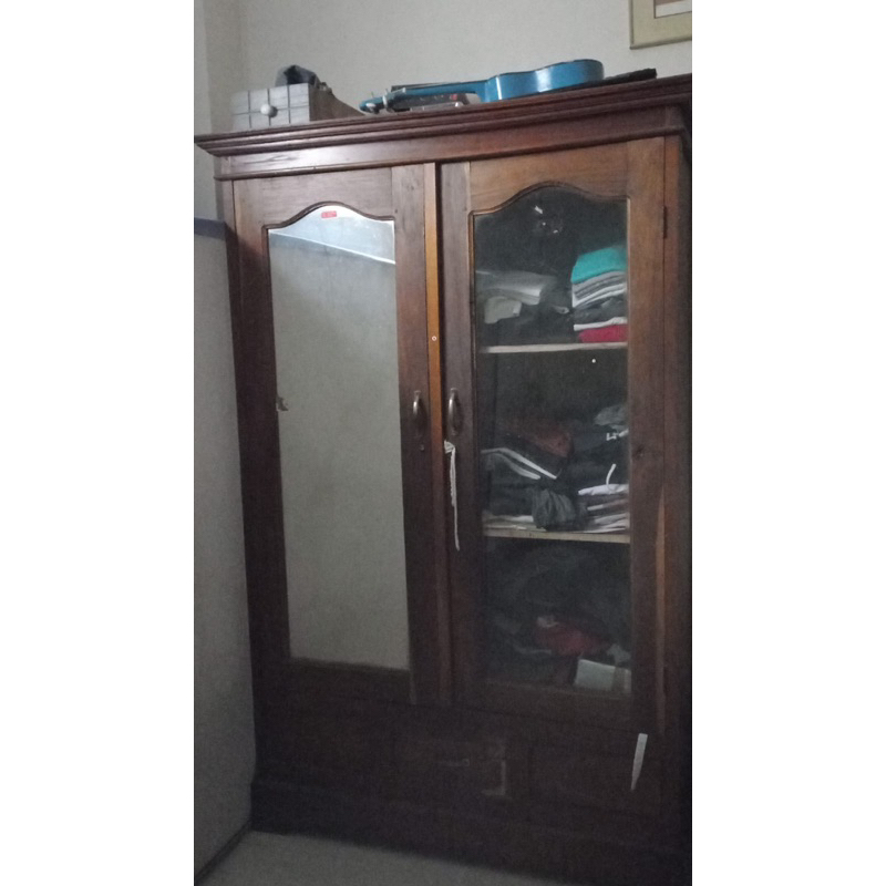 lemari pakaian jati 2 pintu