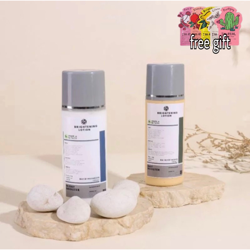 [FREE GIFT] Lotion Grade A by Tmco | Paket Injeksi Booster Pagi dan Malam Lotion Siang Malam Pemutih
