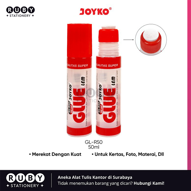 

RUBY STATIONERY Lem Kertas Cair GL-R50 (50ml) Joyko - Glue Liquid