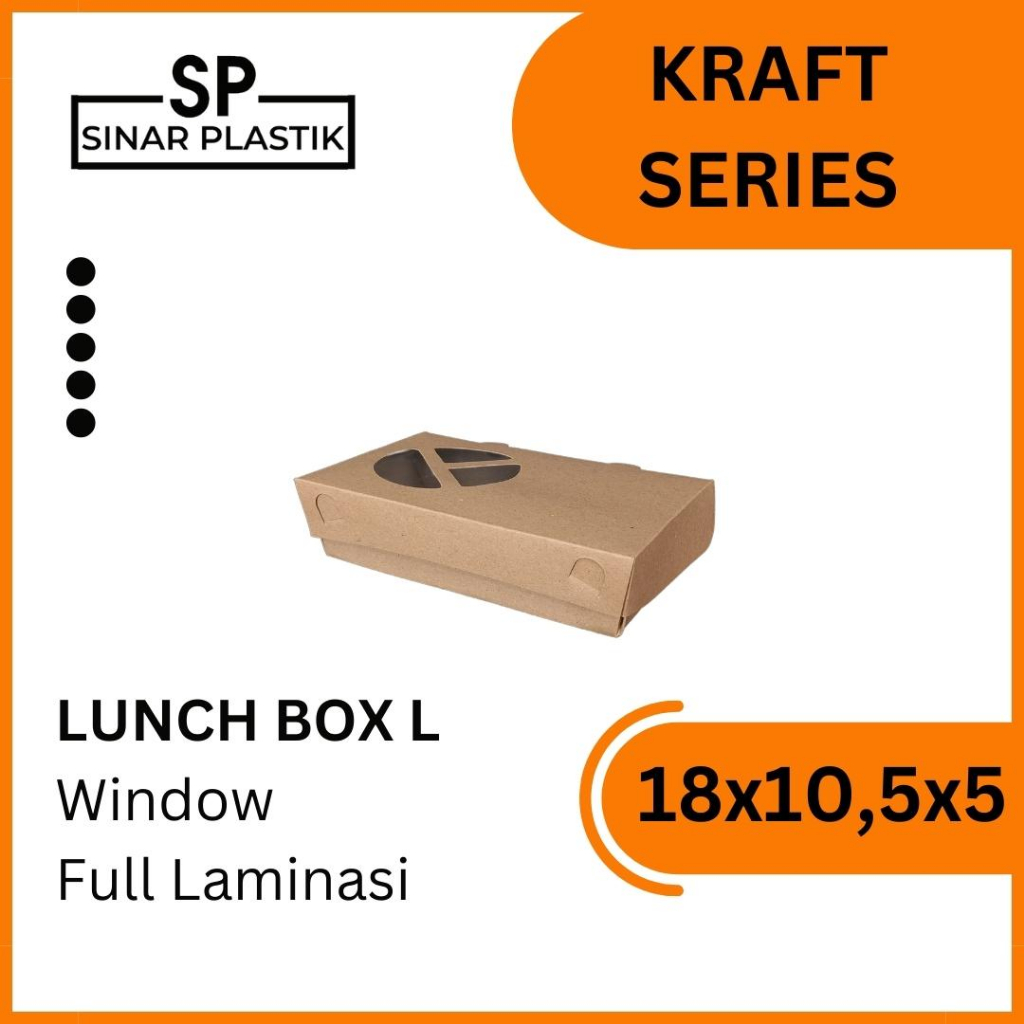 

Lunch Box Kraft 18x10,5x5 Mika Full Laminasi / Kotak Makan Coklat Mika Round / Box Makan SN. [Min Order 5pcs]