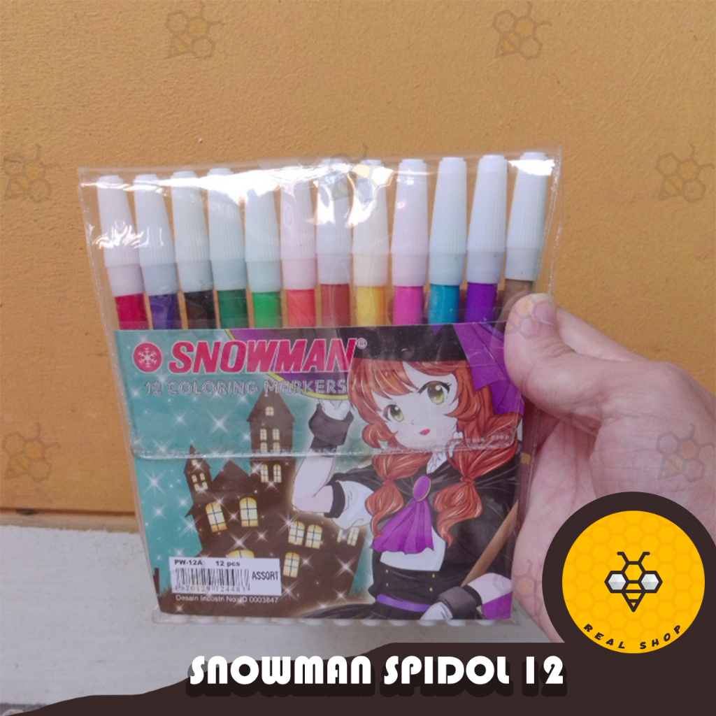 

Spidol Snowman 12 Warna Untuk Melukis Mewarnai Menggambar - 12 Colors