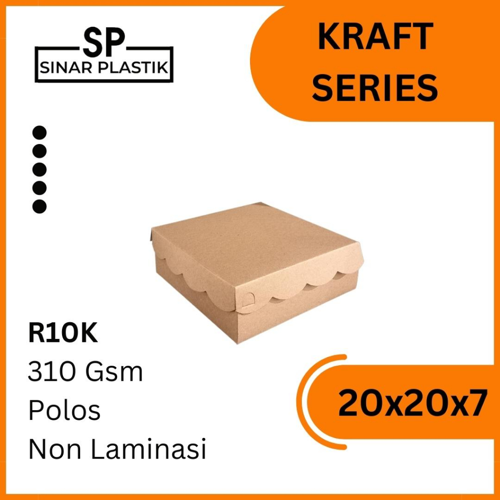 

Dus Kraft Renda 20x20x7 Polos Non Laminasi / Box Hampres coklat / Box Makanan SN. [Min Order 5pcs]