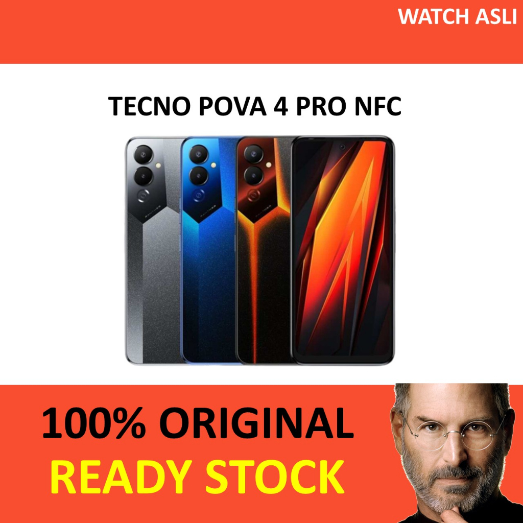 TECNO POVA 4 PRO NFC 8/128/256GB RAM 8GB 256GB 128GB GARANSI RESMI