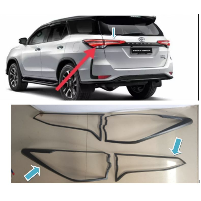 Tail Lamp Garnish All New FORTUNER 2021 Garnis Belakang Blacktivo - GARNISH BELAKANG ALL NEW FORTUNE