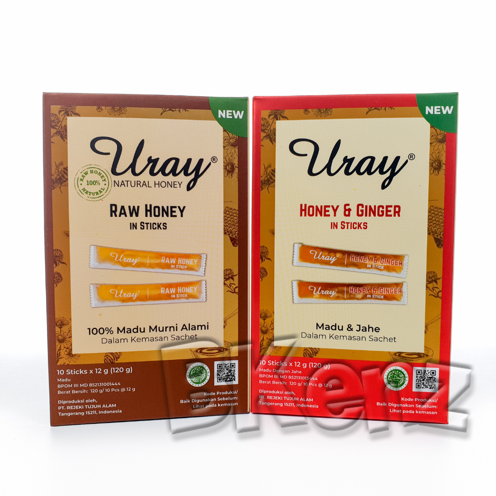 

Madu Uray Honey & Ginger Stick 120gr - Madu Asli Murni - Madu Hutan