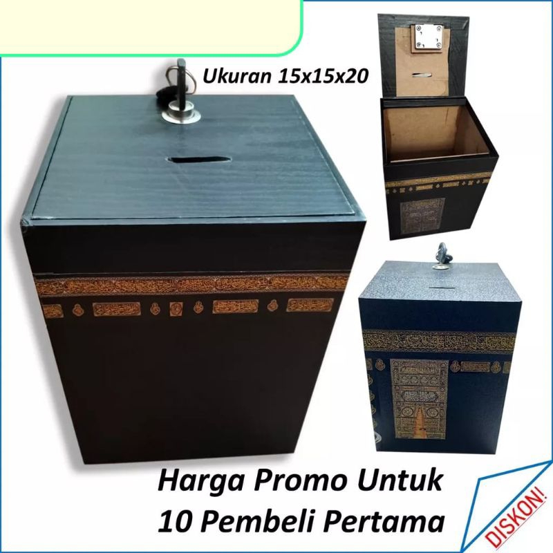 Celengan Miniatur Ka'bah Tabungan Haji Umroh Celengan Kabah kotak infaq celengan tempat menyimpan ua