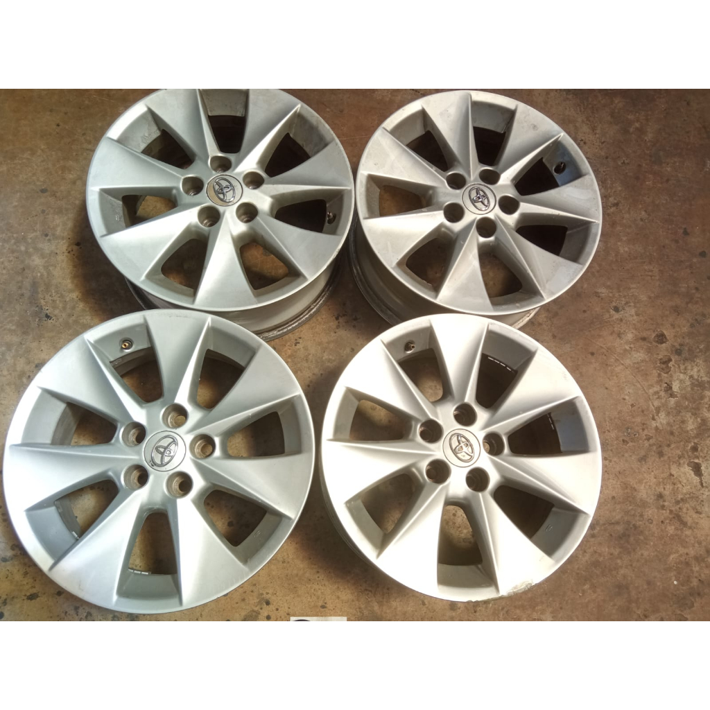Velg Mobil Bekas Original Alphard Ring 17x7 Pcd 5x114 Silver Pnp Buat Inova Camry Grandmax Luxio