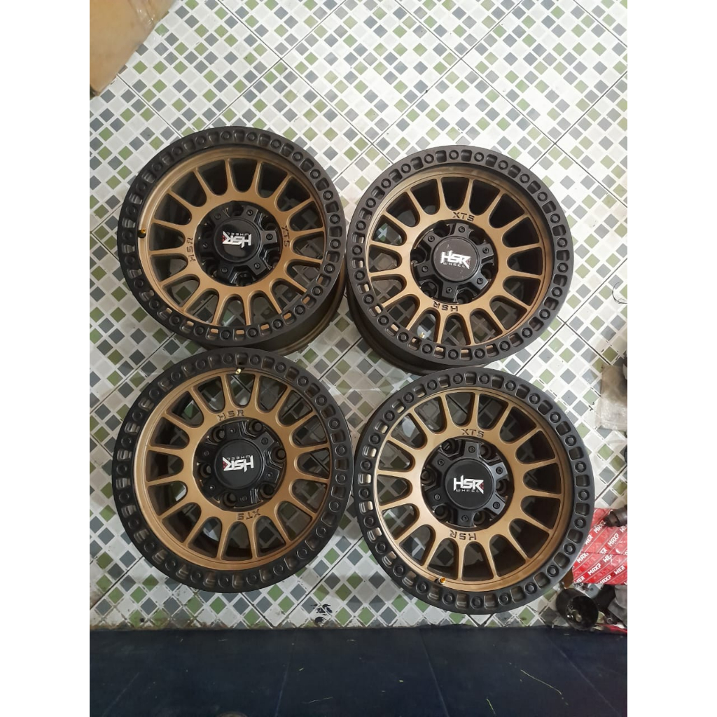 Velg Mobil Bekas Hsr Xts05 Offroad Ring 15 Lebar 8 Pcd 6x139,7 Et0 Blk Bronze Buat Phanter Blazer Hi