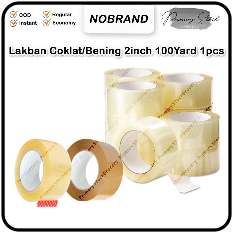 

Lakban Bening 100 Yard 48 mm Coklat 2 inch 47 Micron Cokelat Tebal Kuat