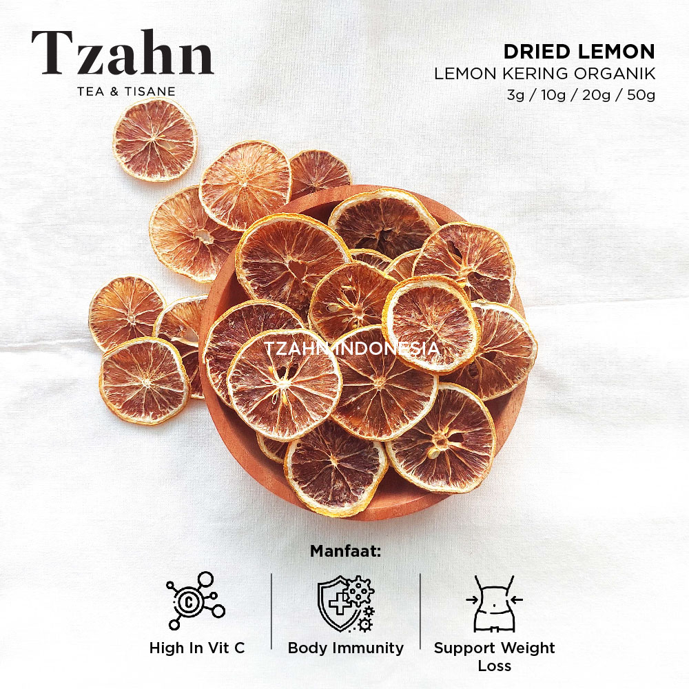 

Teh Lemon Tea / Lemon Kering Iris Organik / Organic Dried Lemon Slice - Tzahn Indonesia