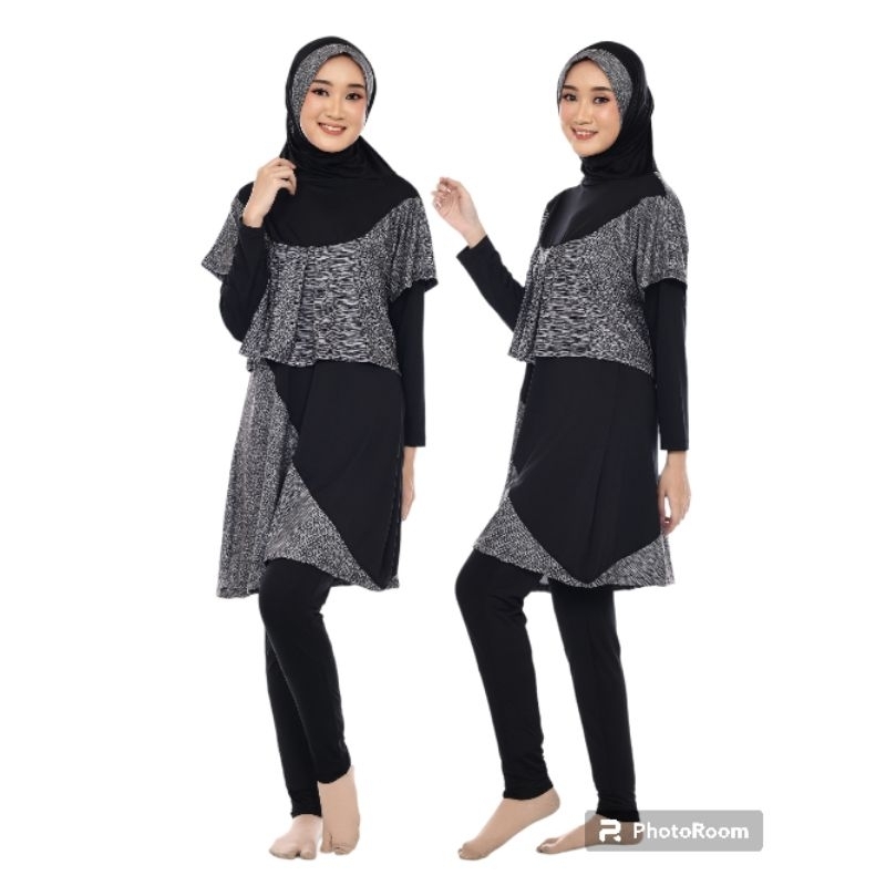 Baju renang muslimah/pakaian renang wanita muslimah jumbo/stelan olahraga muslimah
