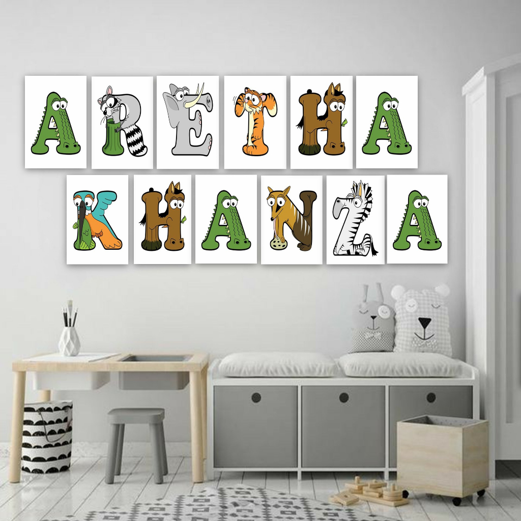 Hiasan Dinding Dekorasi Kamar Huruf Alphabet Anak Wall Decor