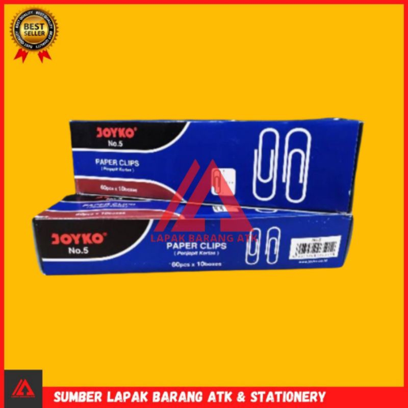 

Paper clip No 5 / paparclip besar Penjepit 1 bok isi 10 kotak