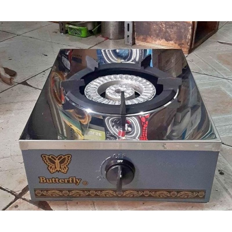 KOMPOR GAS 1 TUNGKU BUTTERFLY GS 3165 KOMPOR GAS TURBO API BESAR LOW PRESSURE