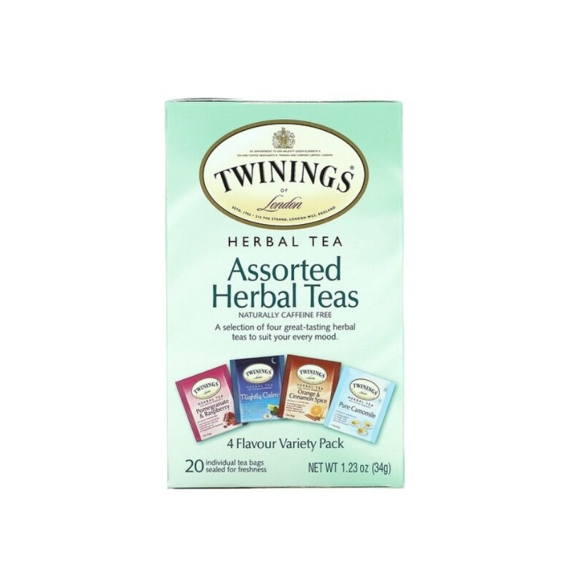 

Twinings Assorted Herbal Teas Variety Pack Caffeine Free 20 Tea Bags 1.23 oz 34 gr