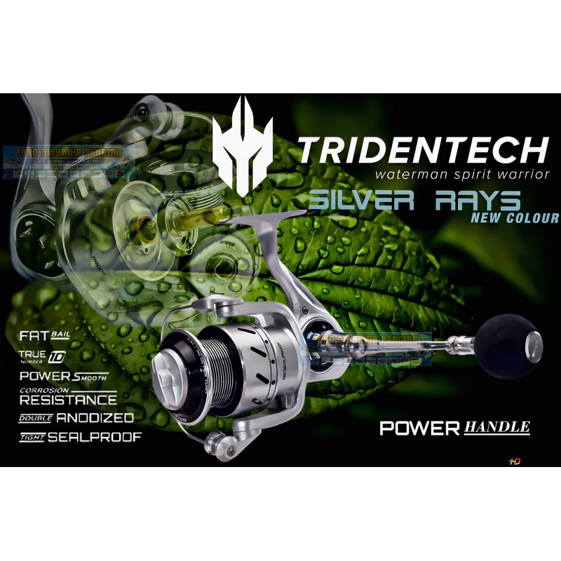Reel Tridentech Silver Rays New Colour Metal Body & SW (Power Handle)