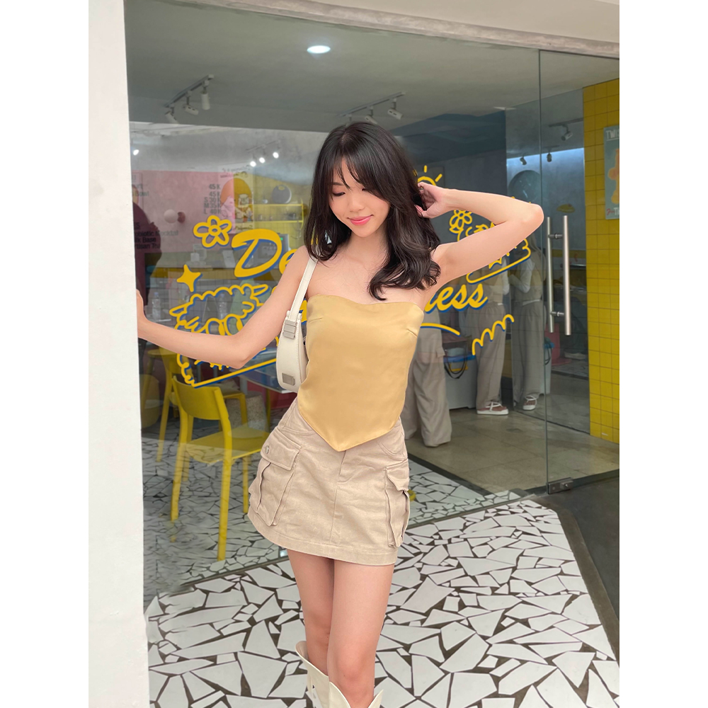 Kadaka T-0484 Scarf Top Satin Premium