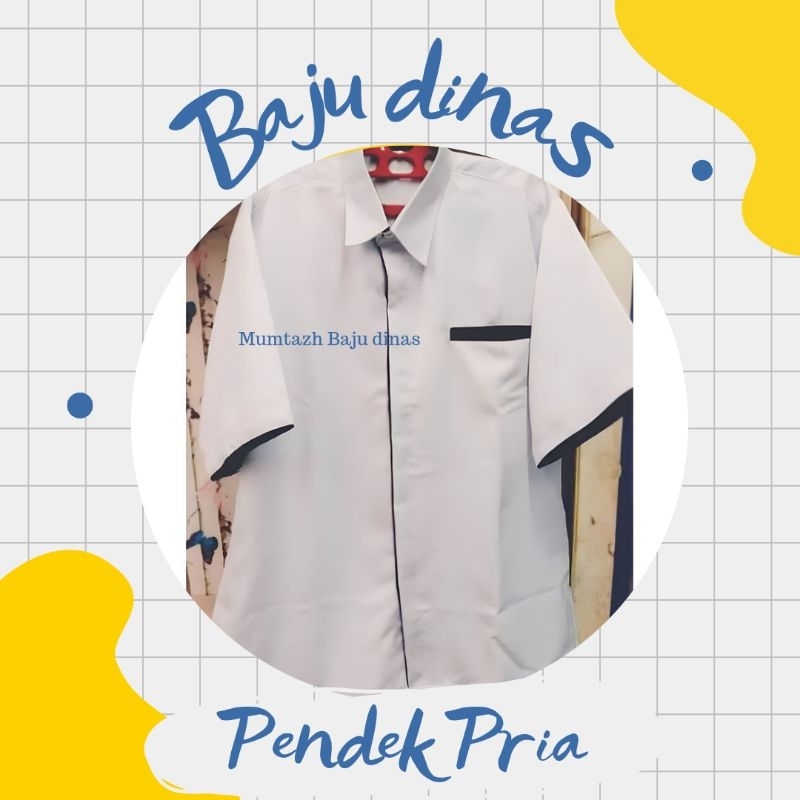 Baju Dinas Putih  Pria Lengan Pendek