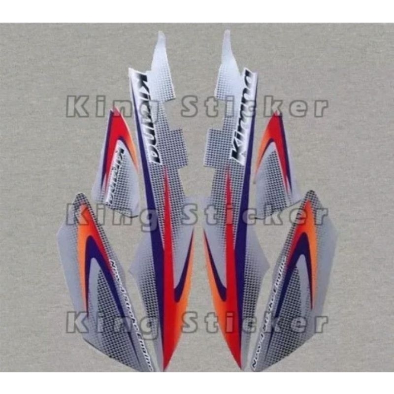 Striping stiker Honda Kirana warna silver