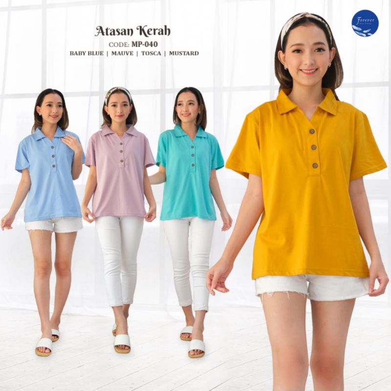 Atasan kerah forever sweet / kaos krah forever sweet