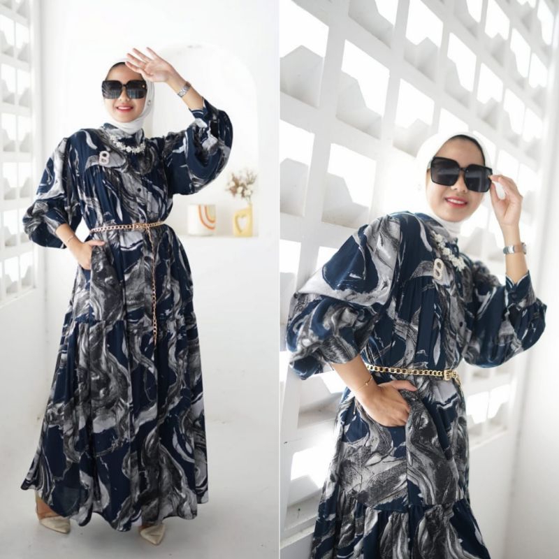 Namara tangan balon/Namara/Dress rayon/gamis