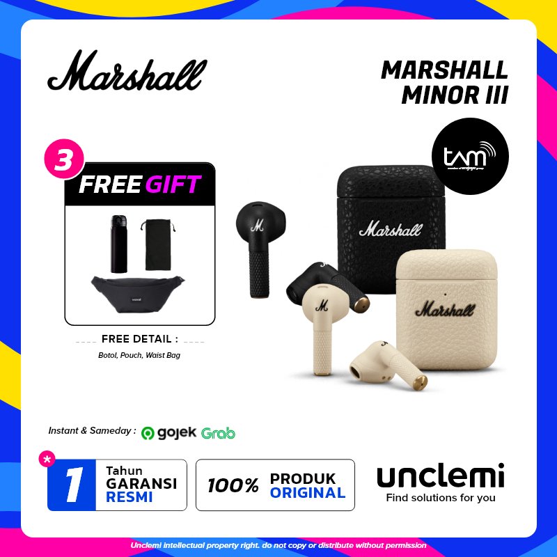 Marshall Minor III / Marshall Minor 3 True Wireless Earphones Garansi Resmi