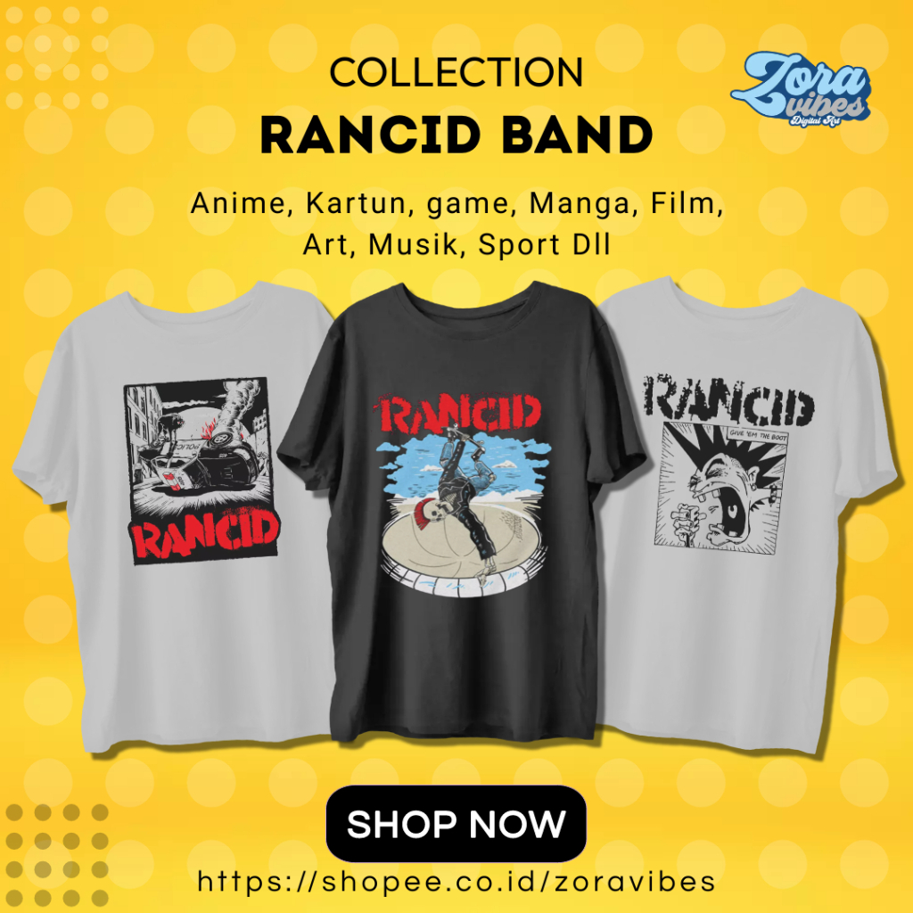 KAOS BAND RANCID / TSHIRT MUSIC / KAOS PUNK / 30s