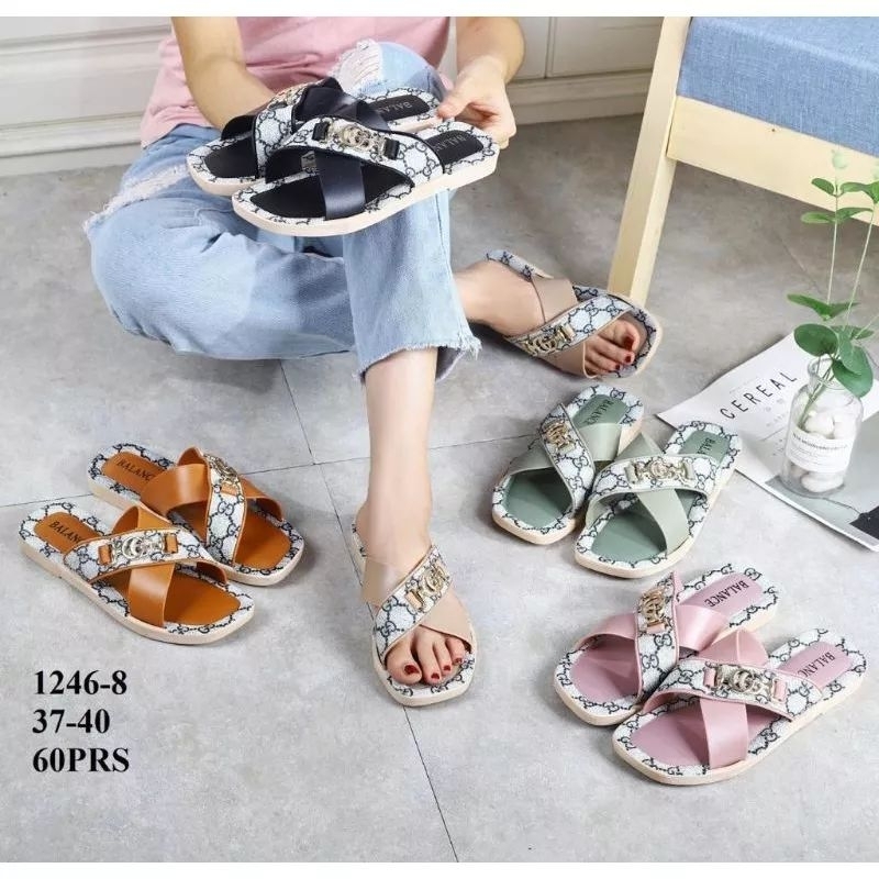 sandal murah,sandal cewek impor,Sandal slip on M lopo-Sendal cewek-trendy-empuk