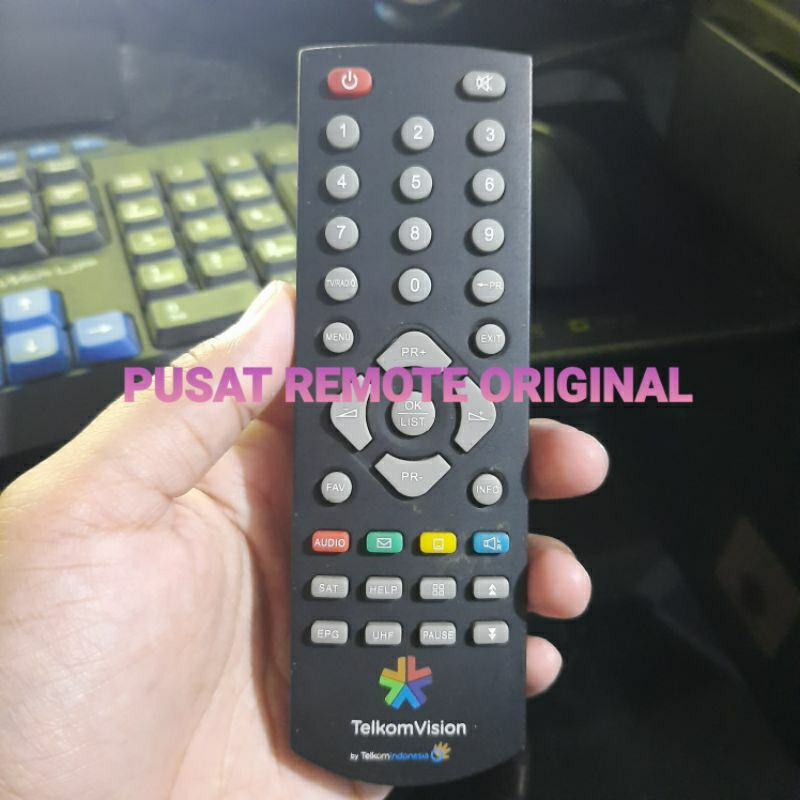 REMOTE REMOT RECEIVER PARABOLA TELKOMVISION PENDEK ORIGINAL ASLI