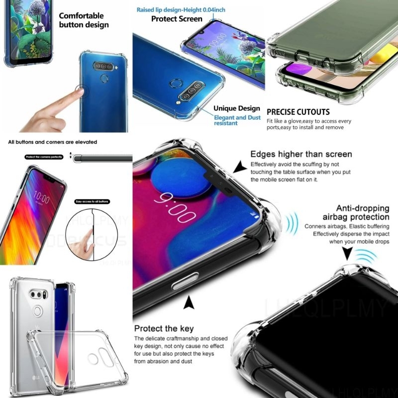 Case LG V60 ThinQ V20 V35 /V50 V40 V50S V30 Plus G6 G6 Plus G7 Plus G8X  G8 2 kamera Q6 Q6 Plus  sil