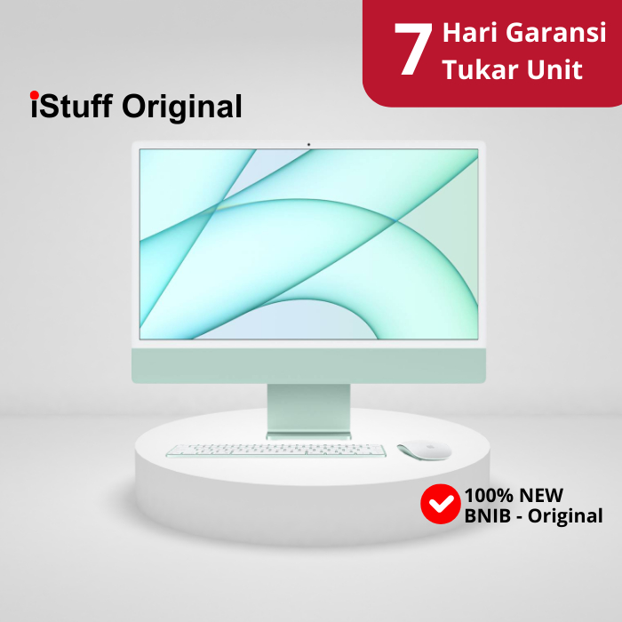 Imac M1 Chip 4.5K 2021 8 Core CPU 7 Core GPU 256GB RAM 8GB Silver Green Blue Pink