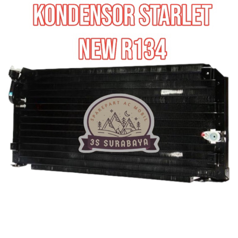 Kondensor Starlet R134 Ac Mobil toyota