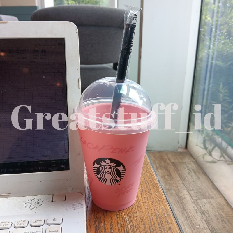 STARBUCKS BLACKPINK REUSABLE CUP LIMITED EDITION JASTIP MERCHANDISE BLACKPINK STARBUCKS KEYCHAIN WAT