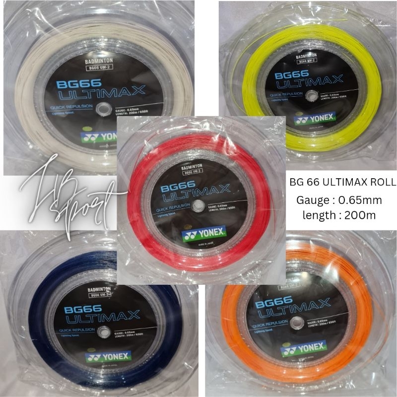Senar Yonex bg 66 ultimax bg66 bg 66 ultimax roll original