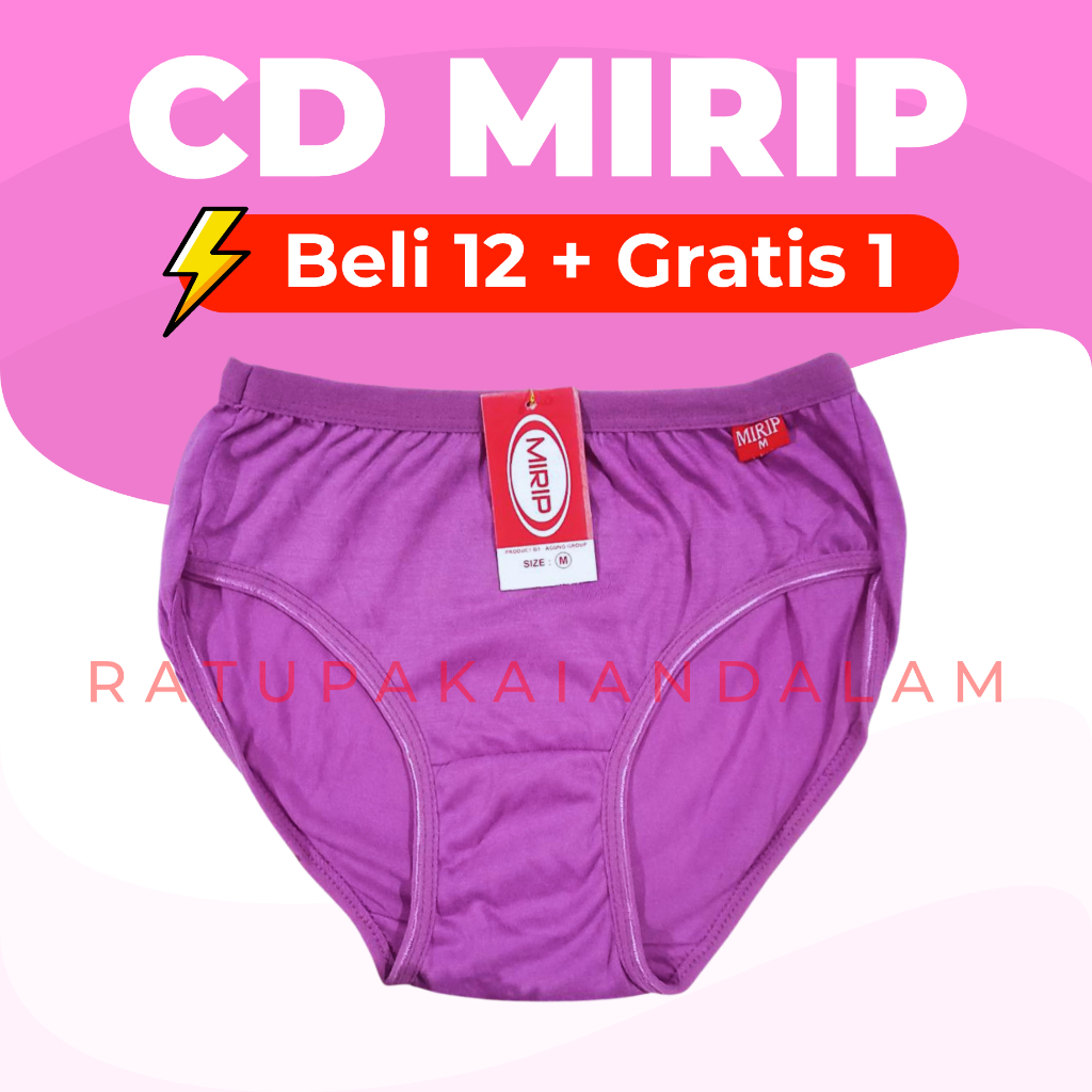 [BELI 12 FREE 1] CD WANITA CD MIRIP CELANA DALAM WANITA LUSINAN JUMBO XXXXL 12PCS - Ratupakaiandalam